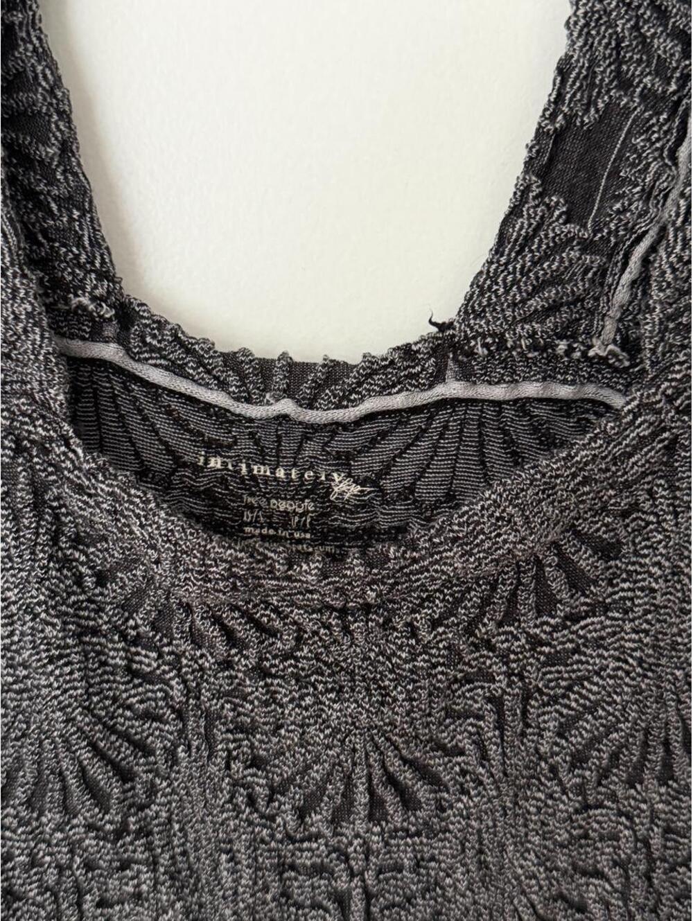 Free People Women's Grey and Black tank top - Picture 4 of 4